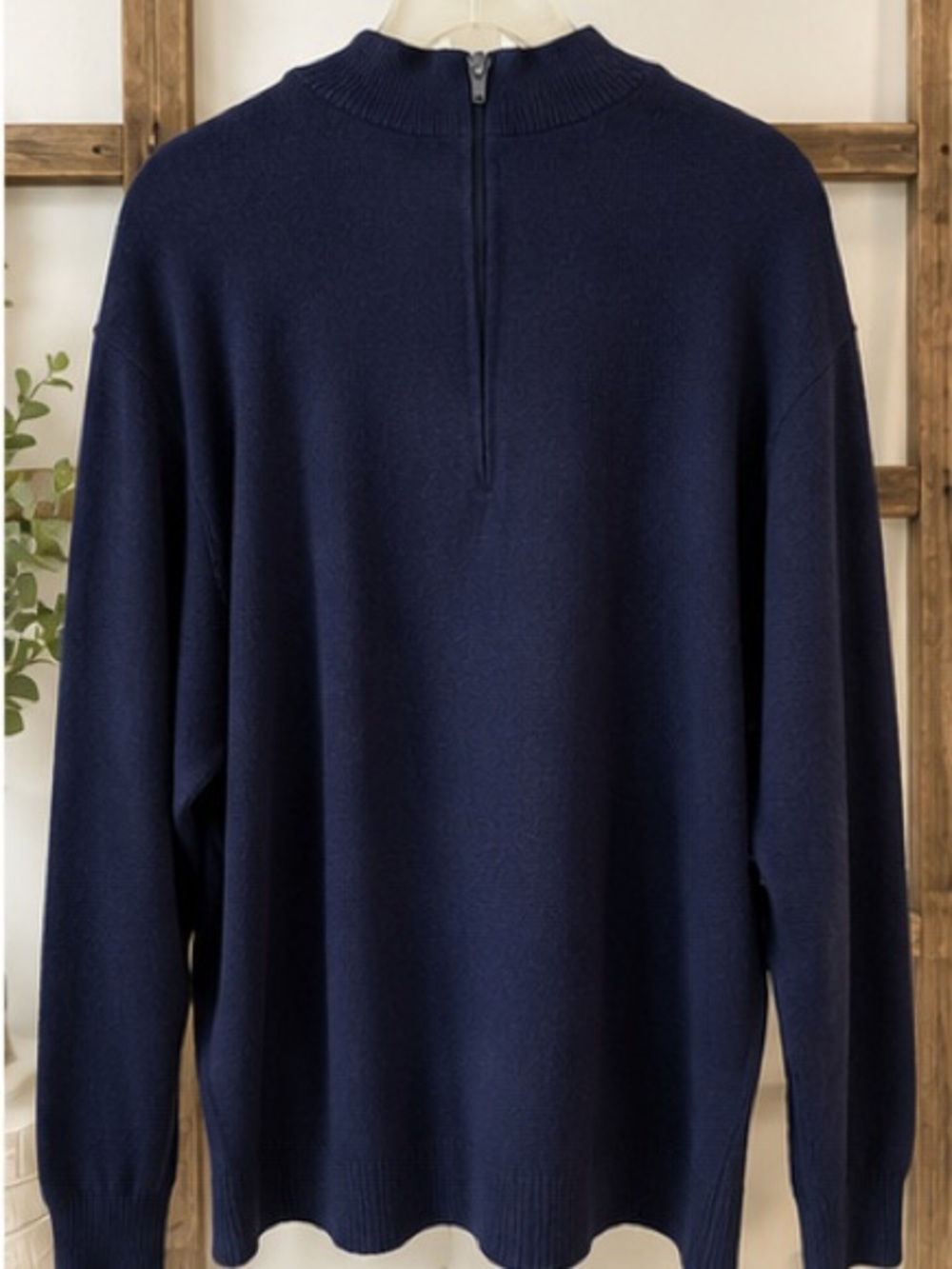 Designers Originals Navy Knit Sweater – Large/40, Made in USA